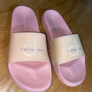Calvin Klein Pink Slides Sandals
